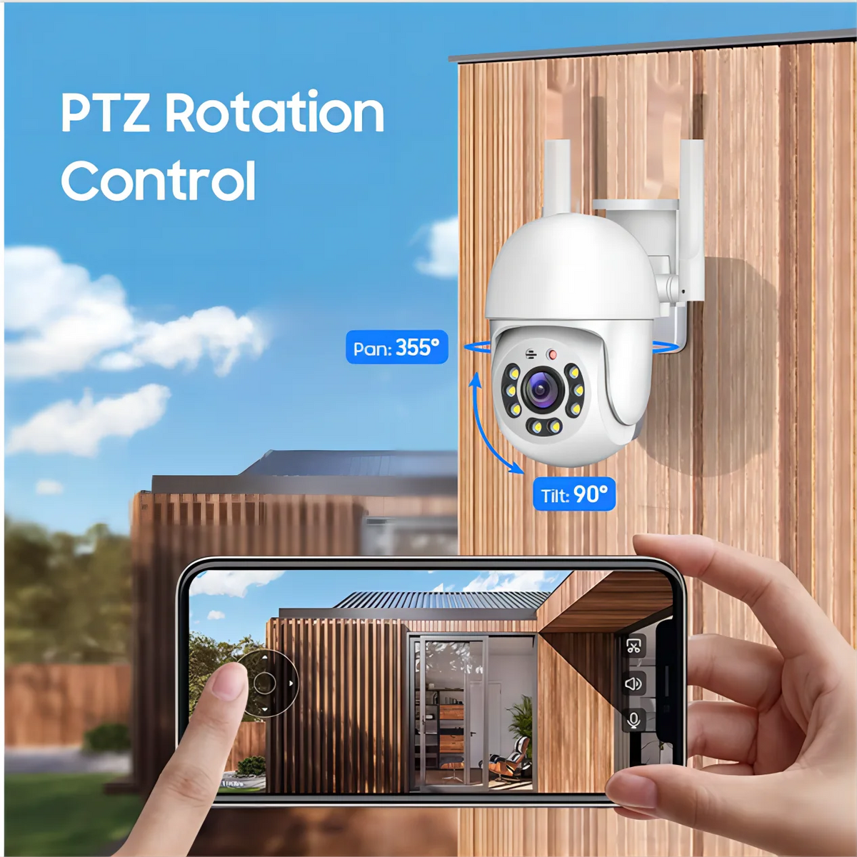 4MP Outdoor PTZ WiFi Security Camera