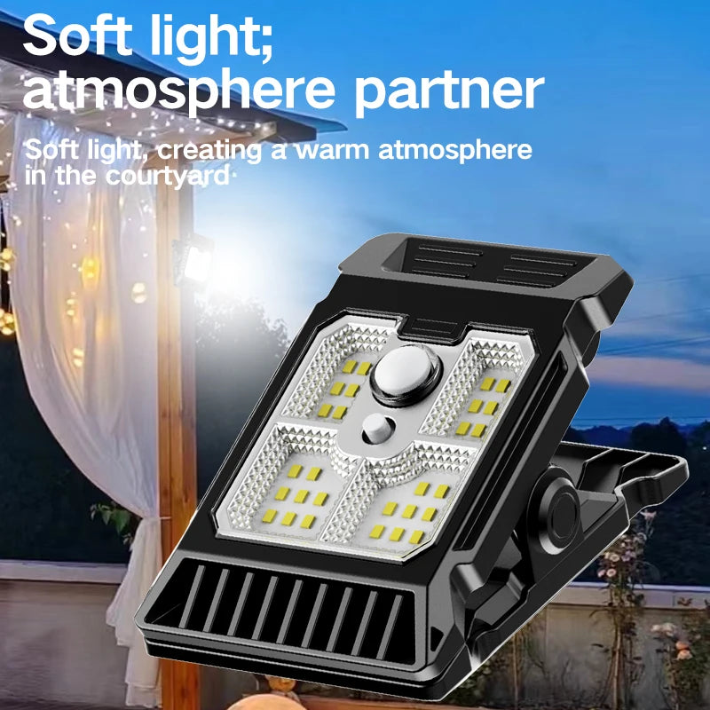 Solar Motion Sensor Clip-On Garden Light