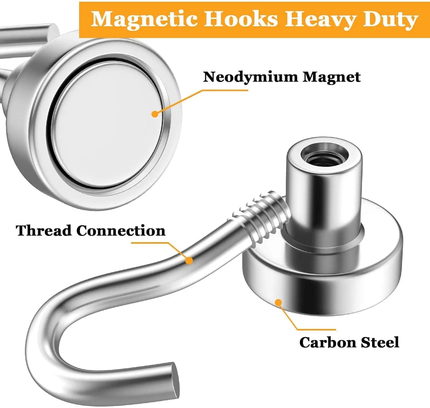 Heavy-Duty Rare Earth Neodymium Magnetic Hooks