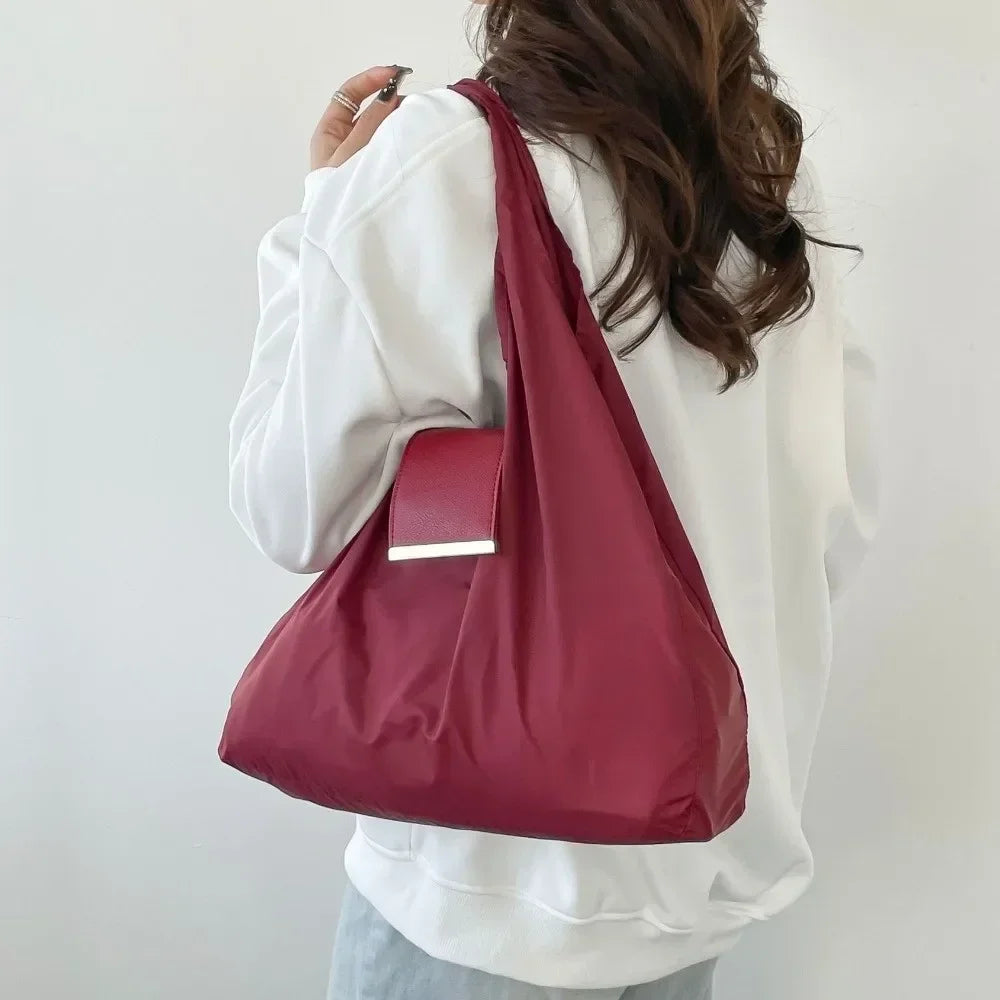 Foldable Reusable Shopping Tote Bag with Keychain