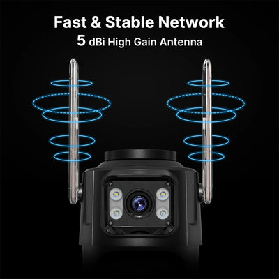 8MP Dual-Lens Outdoor PTZ WiFi Security Camera