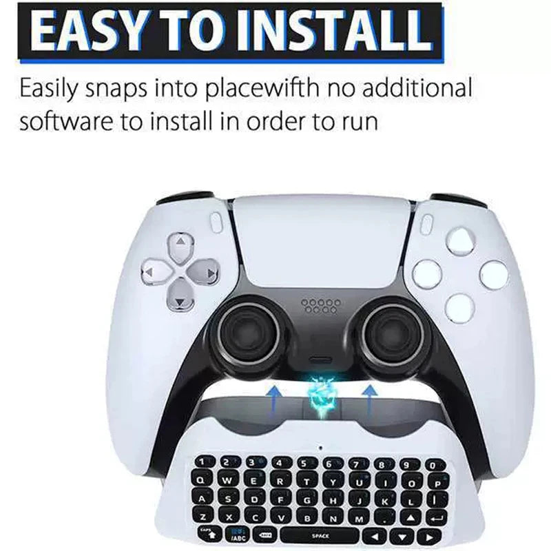 Wireless Bluetooth Keyboard for PS5 Controller