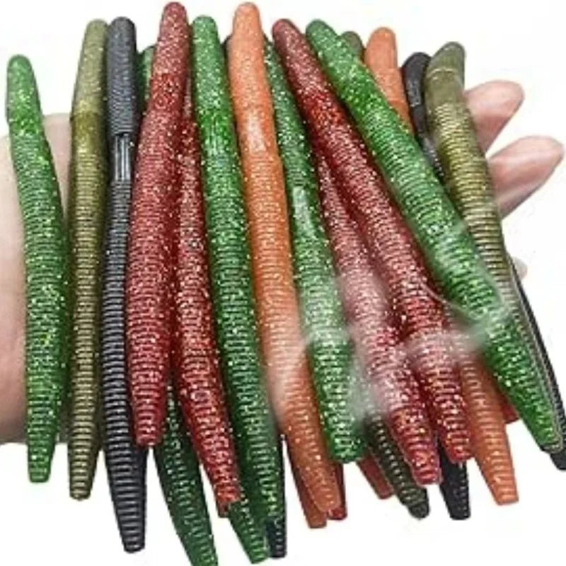 Soft Worm Fishing Lures Set 4"/5.5"