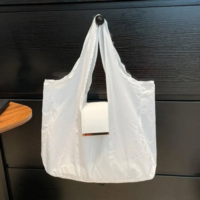 Foldable Reusable Shopping Tote Bag with Keychain