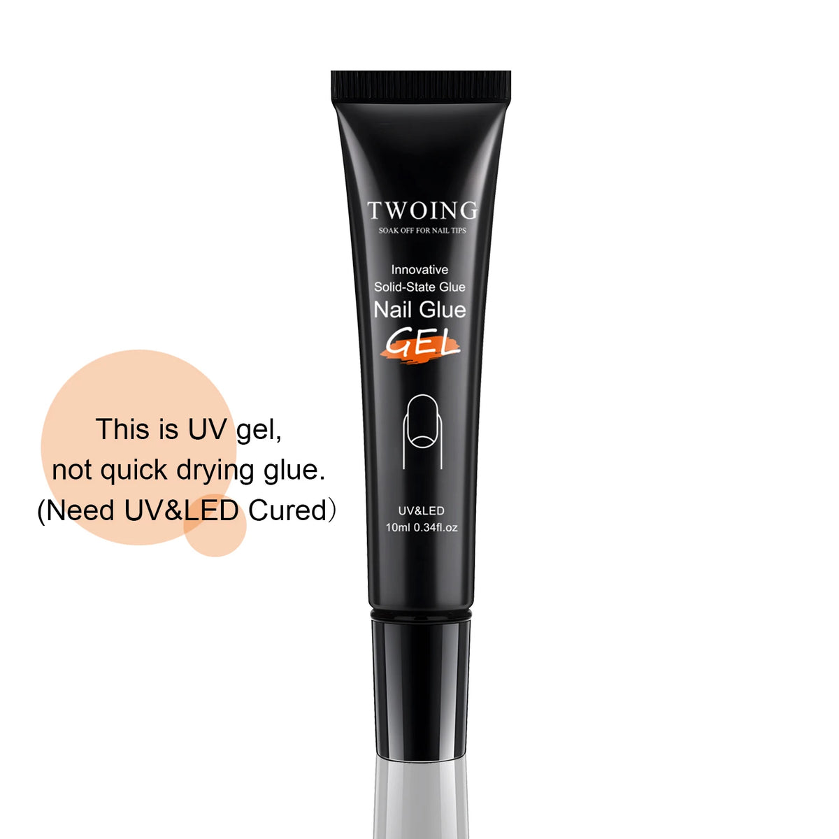 Gel adhesivo sólido para uñas postizas