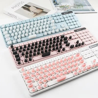 70-Piece Raised Silicone Keyboard Stickers for Long Nails