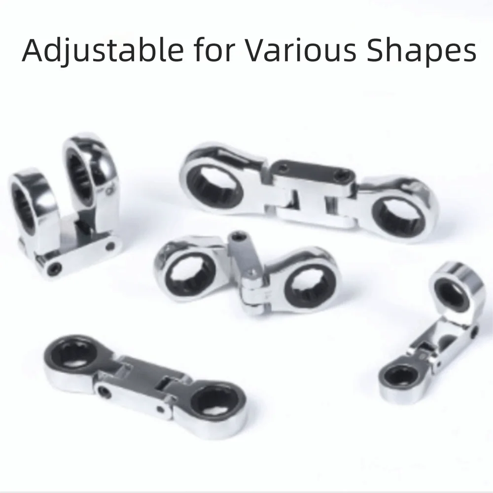 5-Piece Flex-Head Ratcheting Wrench Set (8–19mm)