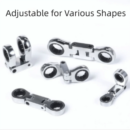 5-Piece Flex-Head Ratcheting Wrench Set (8–19mm)