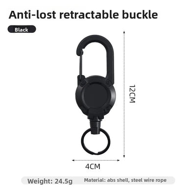 Retractable Steel Keychain