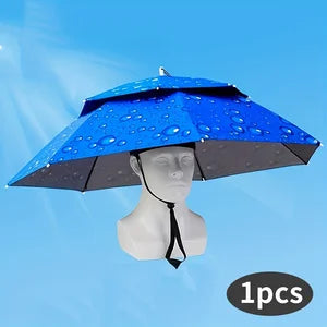Double Layer Umbrella Fishing Hat