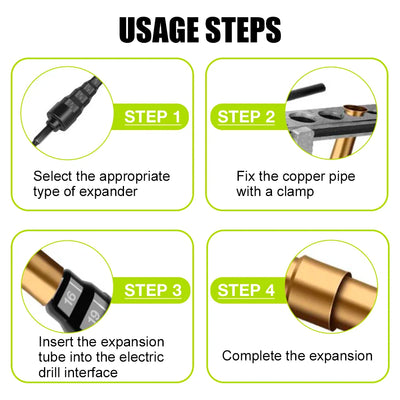 Copper Pipe Expander Drill Bit Set
