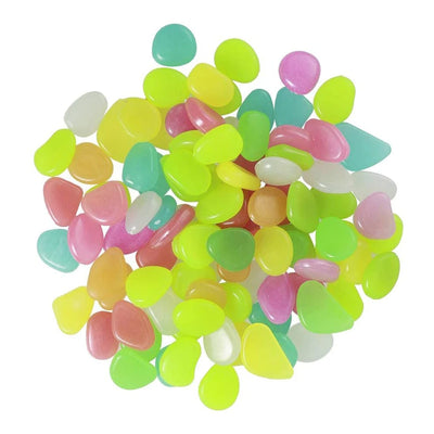 100Pcs Luminous Stones for Garden Path & Walkways