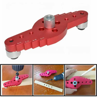 Woodworking Center Hole Locator Drill Jig Kit