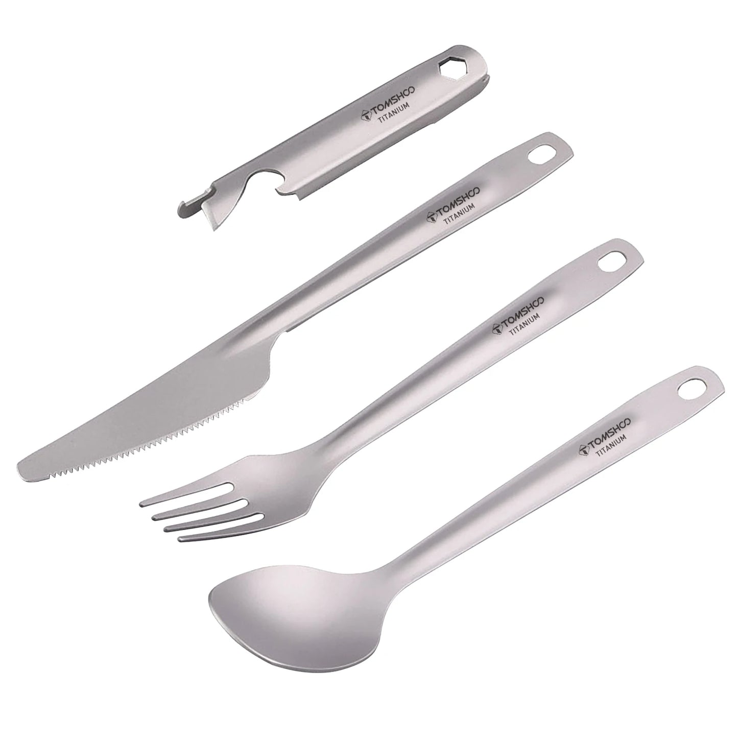 4-in-1 Titanium Camping Cutlery Set