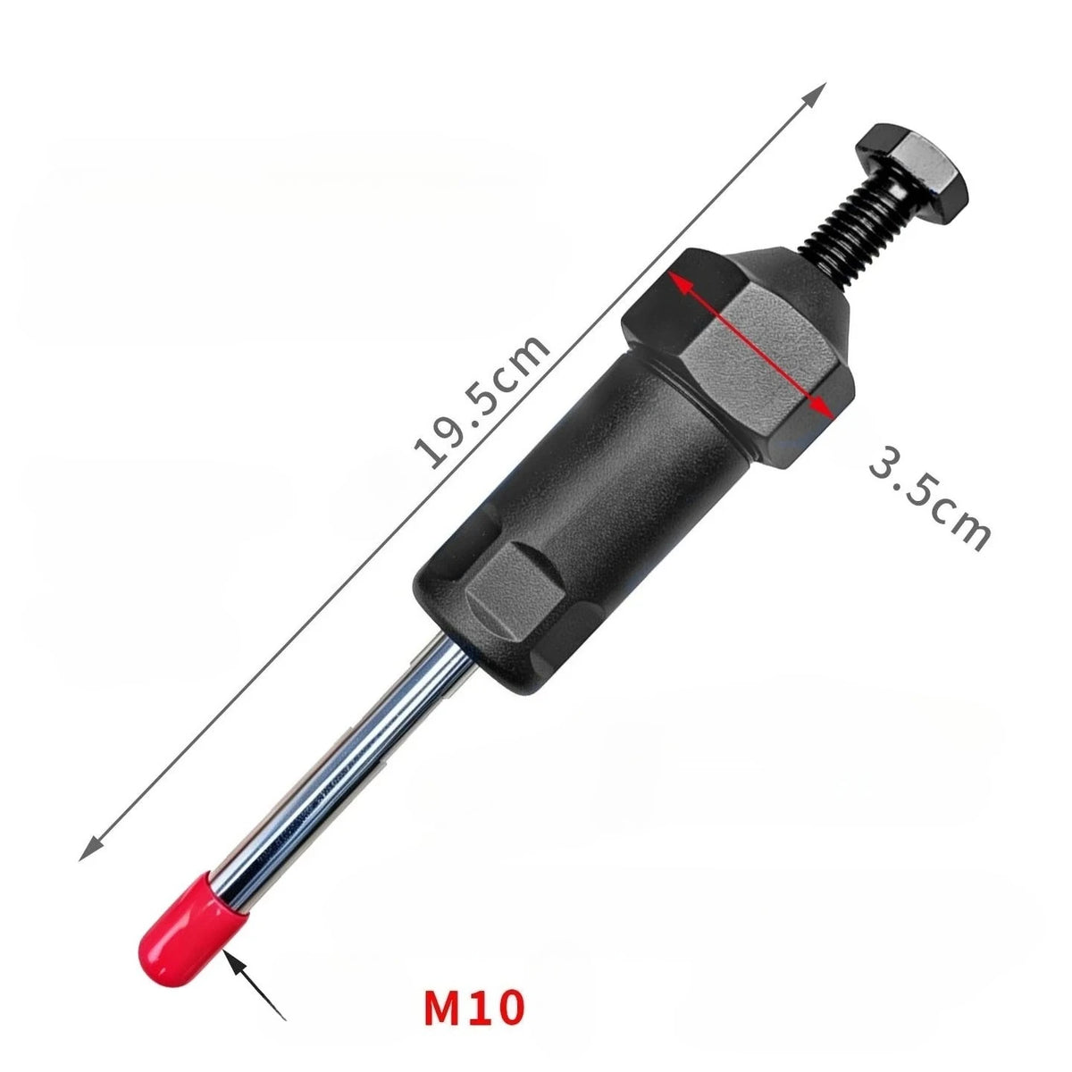 Handy Grease Nozzle Cleaner & Injector Puller Tool with M6/M8 Adapters