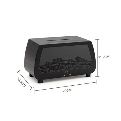 Flame Effect Ultrasonic Aroma Diffuser with LED Lights
