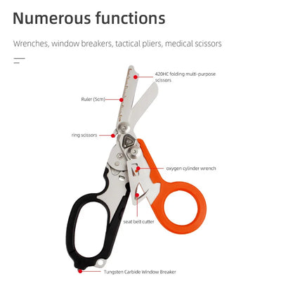 6-in-1 Foldable Emergency Rescue Scissors