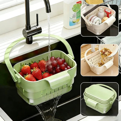 Foldable Sink Colander Basket