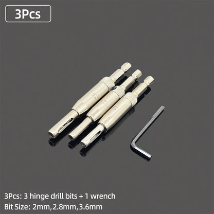 Self-Centering Hinge Drill Bit SET