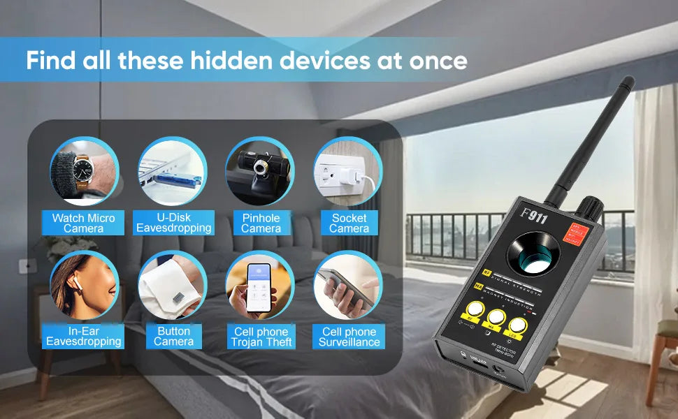 3-in-1 Hidden Camera & RF Signal Detector