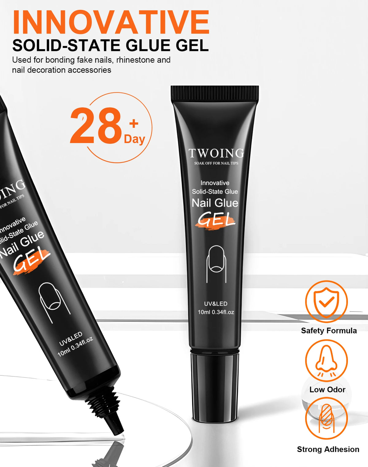 Gel adhesivo sólido para uñas postizas