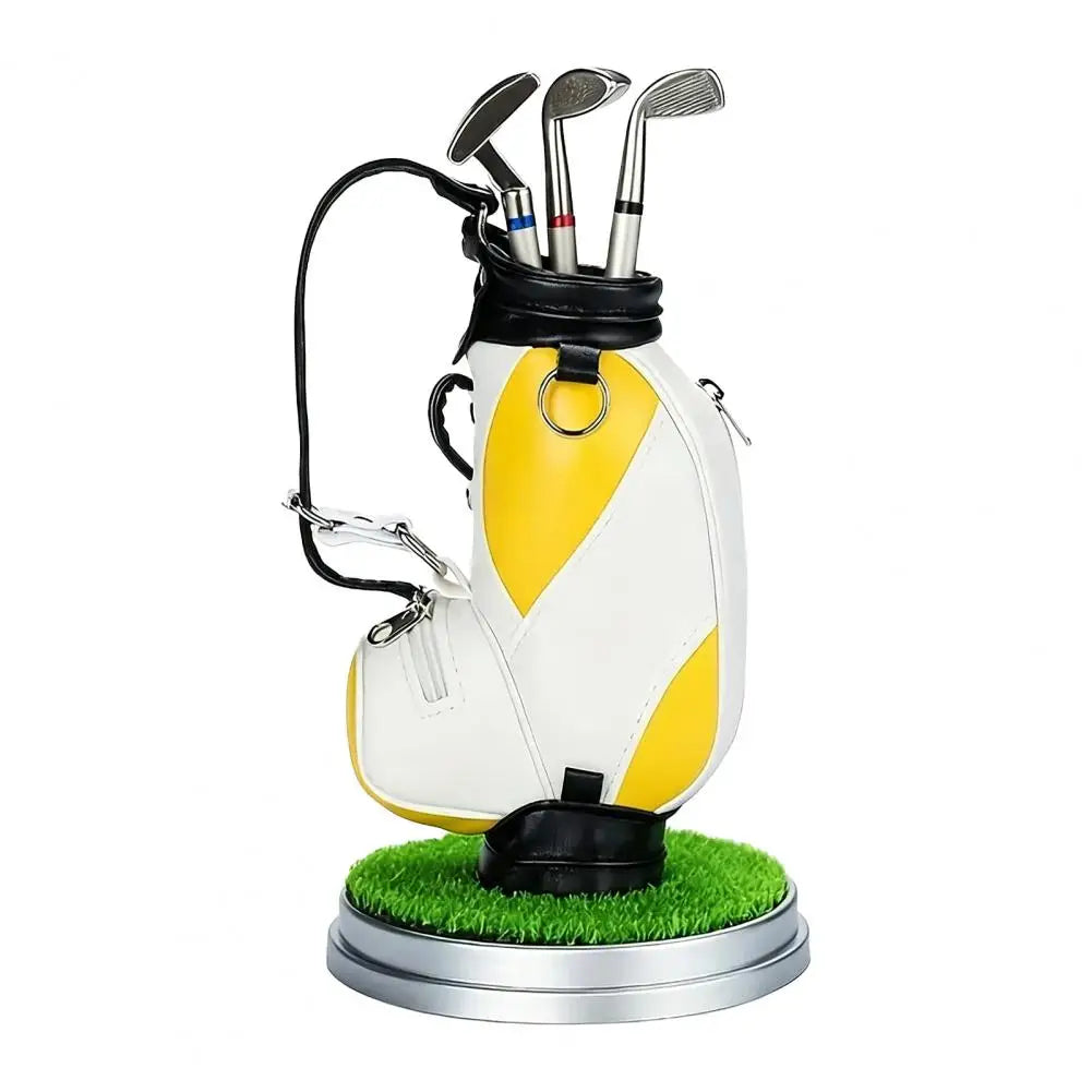 Mini Golf Bag Desktop Pen Holder & Club Pens Set