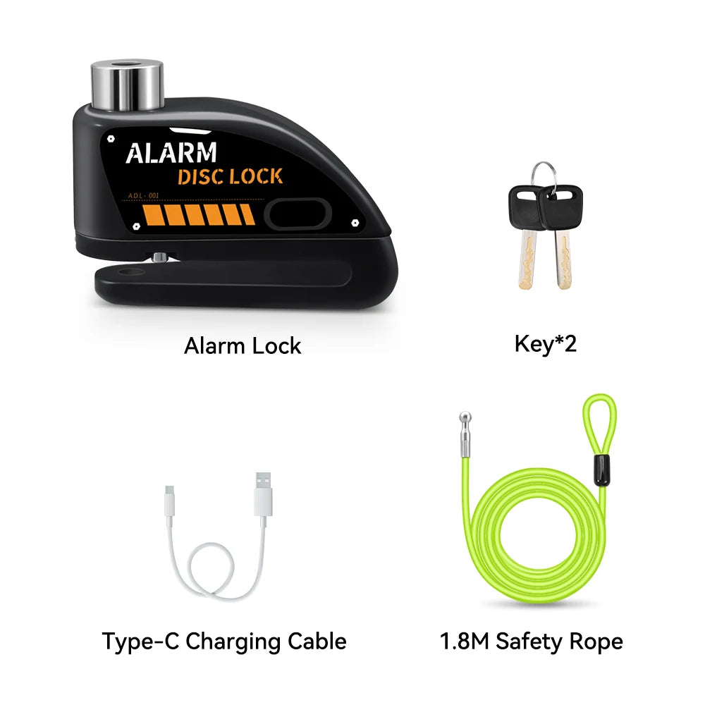 120dB Motorcycle Disc Brake Alarm Lock
