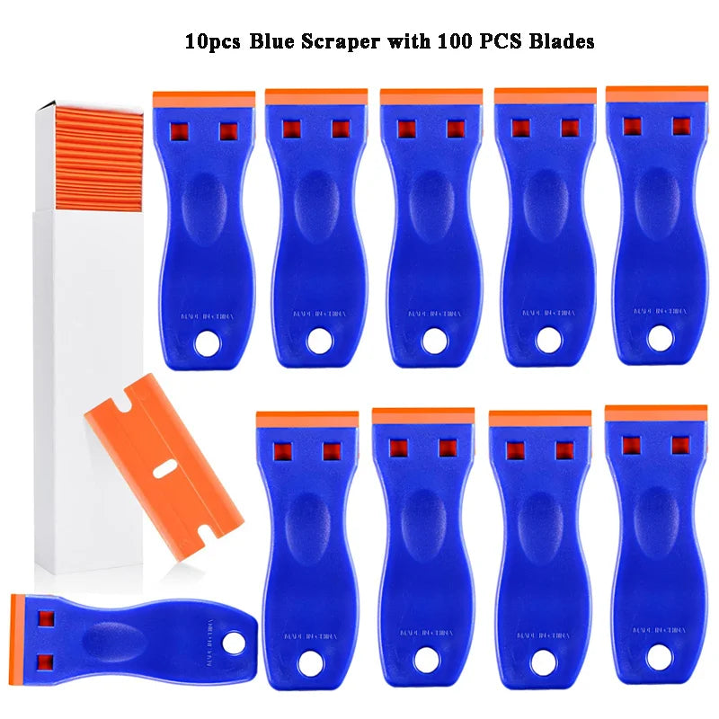 Plastic Razor Scraper with 100 Blades