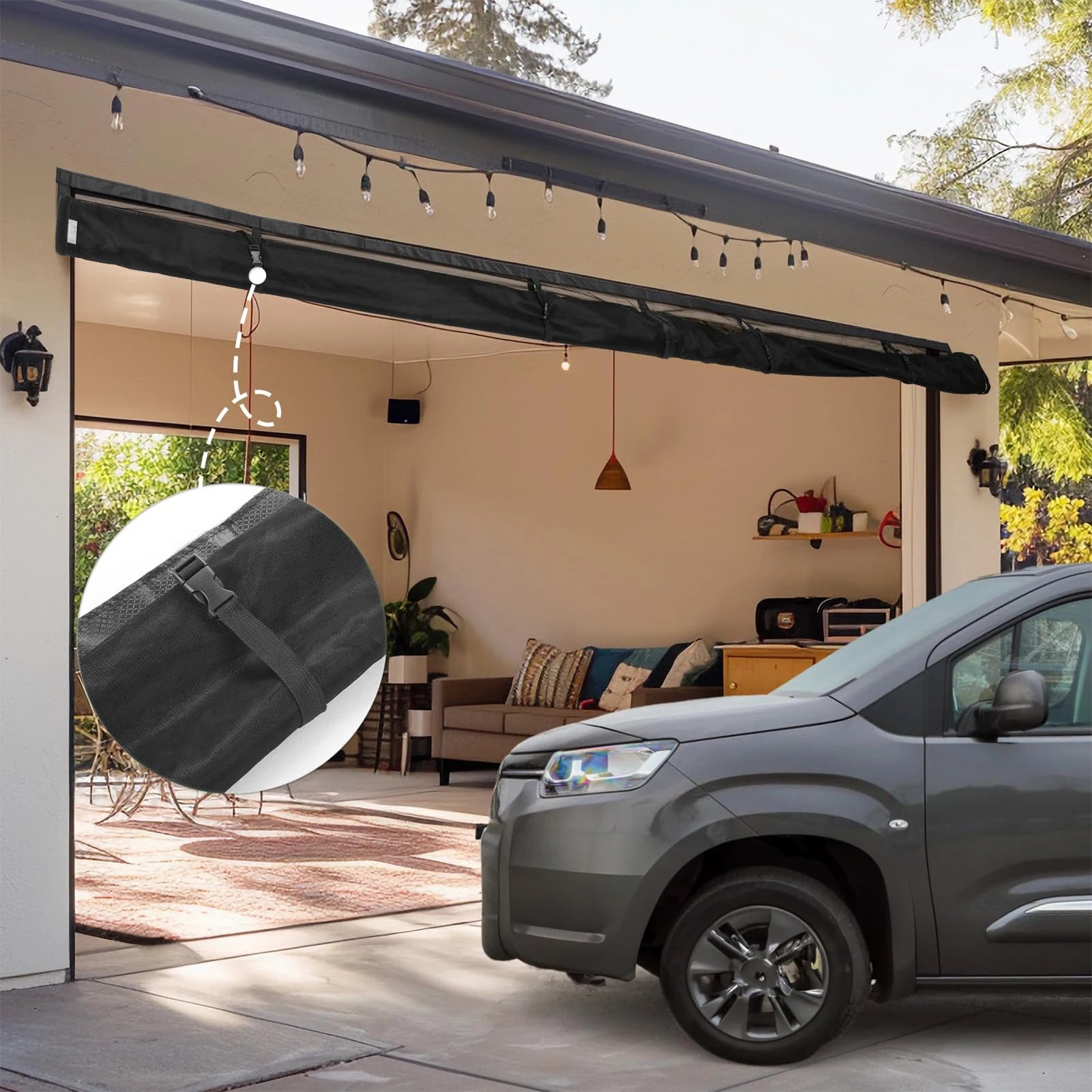 Magnetic Garage Screen Door for 2-Car Garage