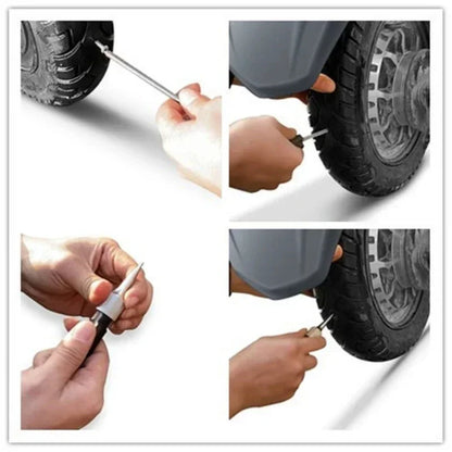 Car & Motorcycle Tire Repair Plugger Kit
