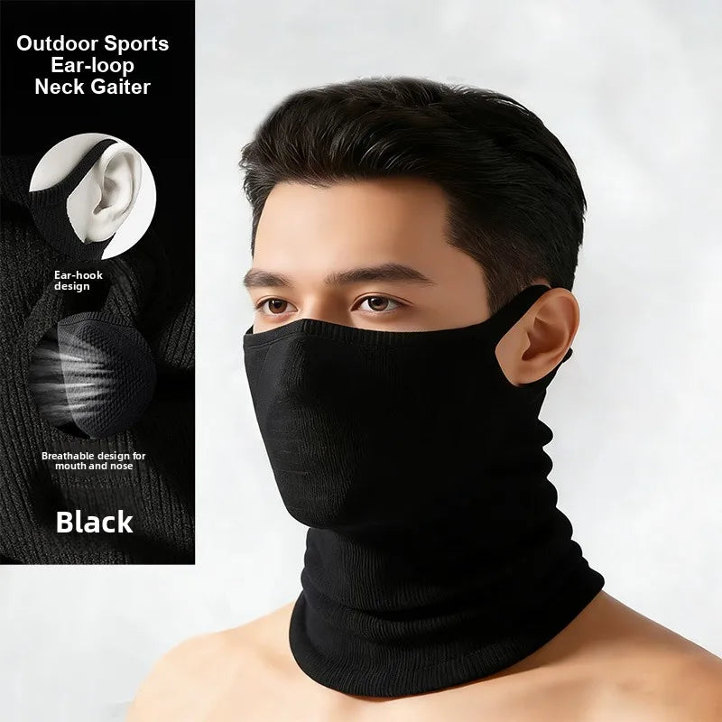 Windproof Face & Neck Gaiter with Ear Loops