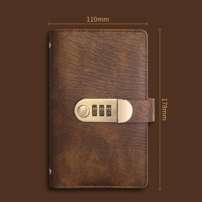 PU Leather 100 Envelope Money Saving Challenge Binder with Combination Lock