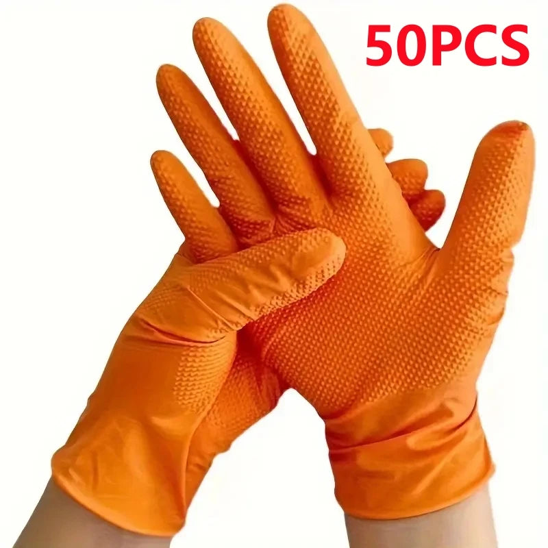 Heavy Duty Black Nitrile Gloves - Premium Quality