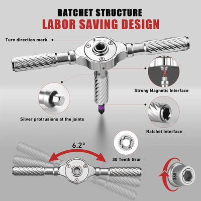 100-in-1 Precision Magnetic Ratchet Screwdriver Set