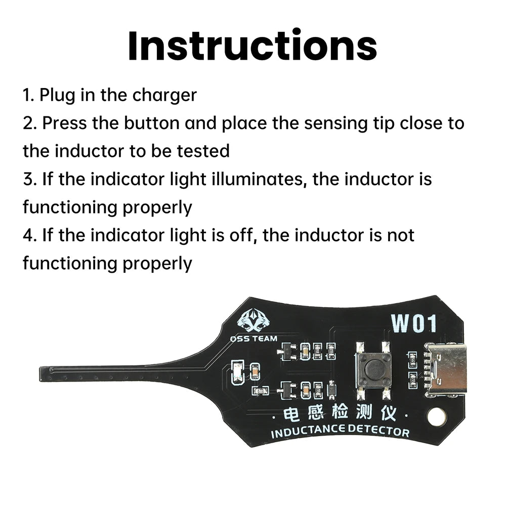 W01 Type-C Coil & Inductance Tester