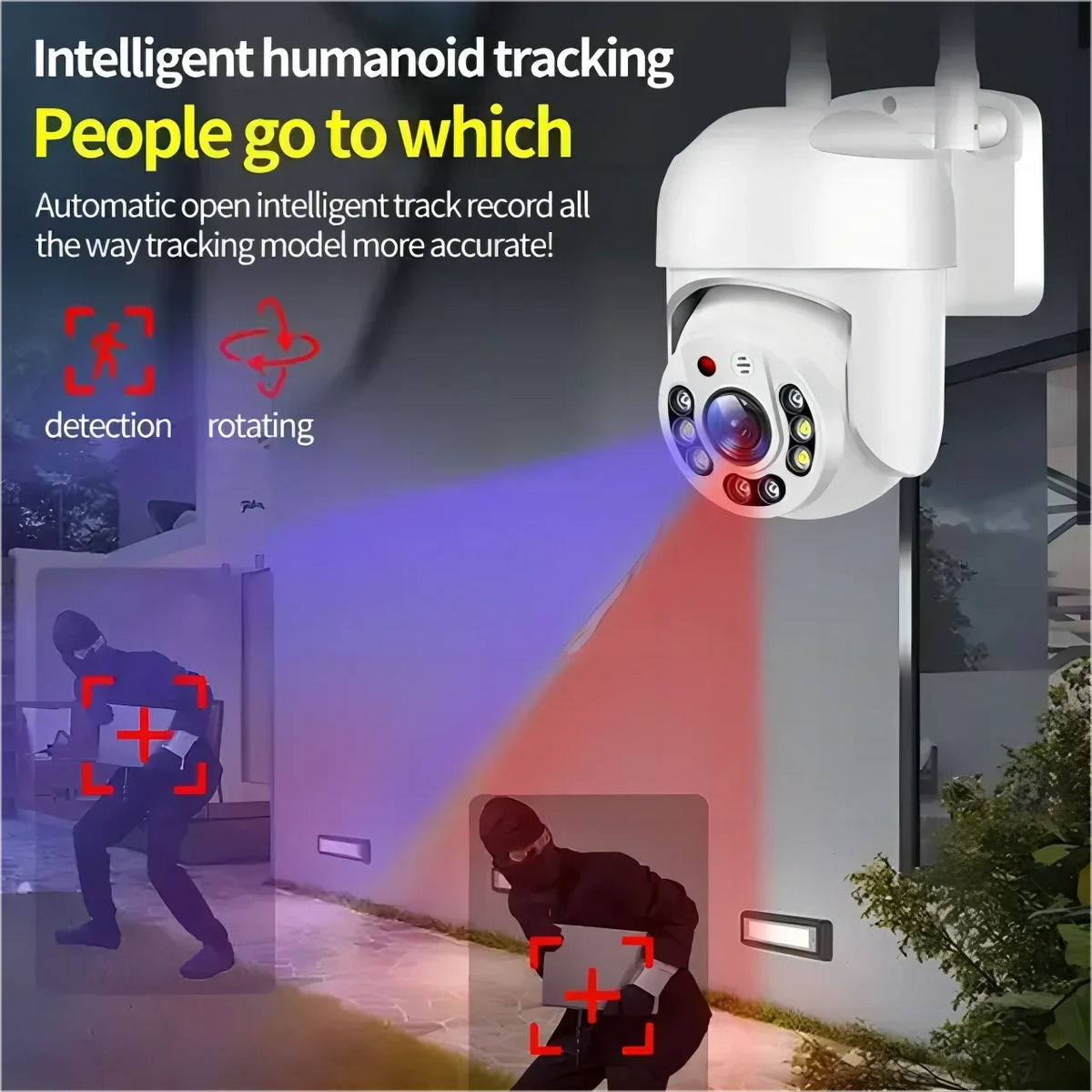 4MP Outdoor PTZ WiFi Security Camera