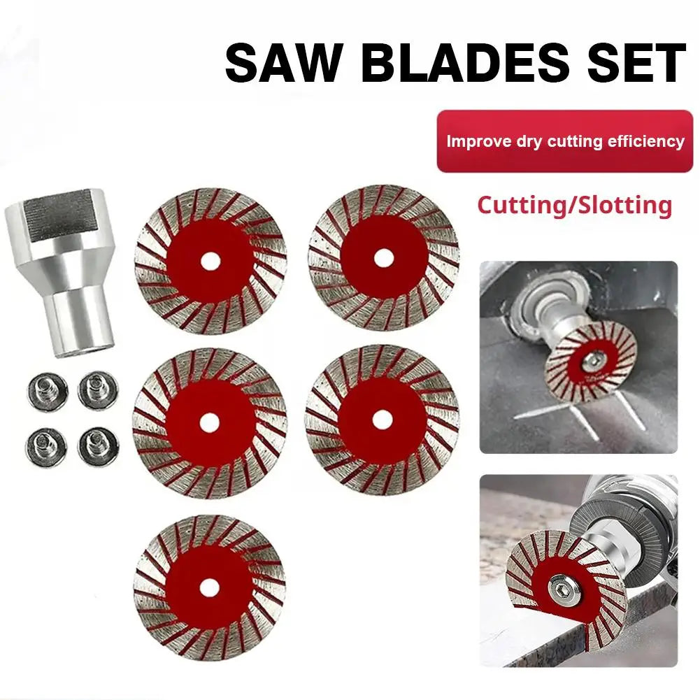 Professional Diamond Turbo Saw Blade Set – 5 Pack