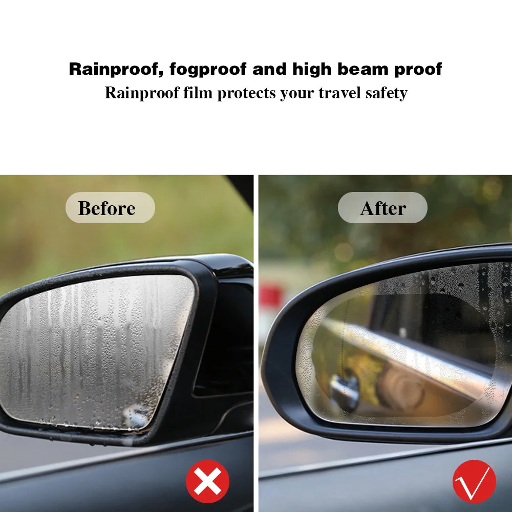 Anti-Fog Waterproof Rearview Mirror Film Kit