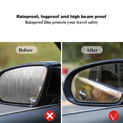 Anti-Fog Waterproof Rearview Mirror Film Kit