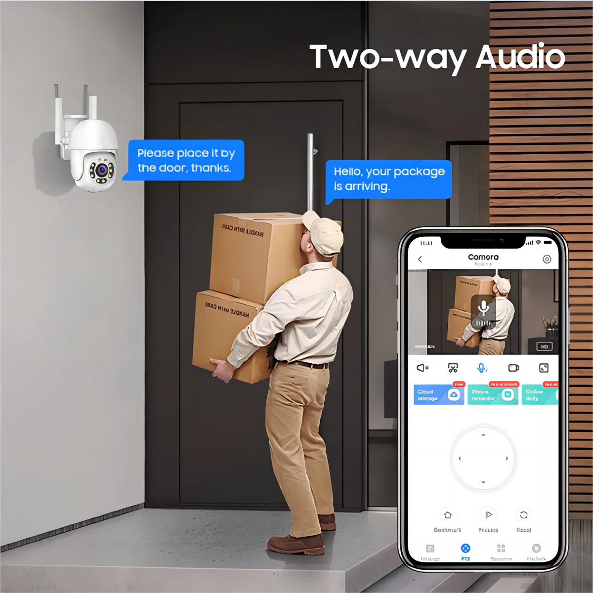 4MP Outdoor PTZ WiFi Security Camera