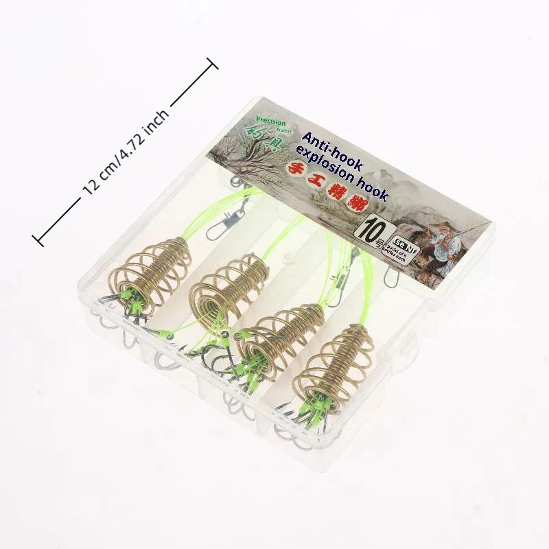 4PCS Explosive Carp Spring Hook Set