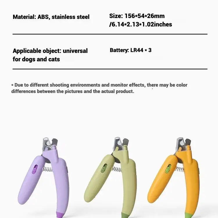 LED Pet Nail Clipper with Safety Guard