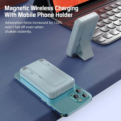10,000mAh Magnetic Wireless Power Bank & Kickstand