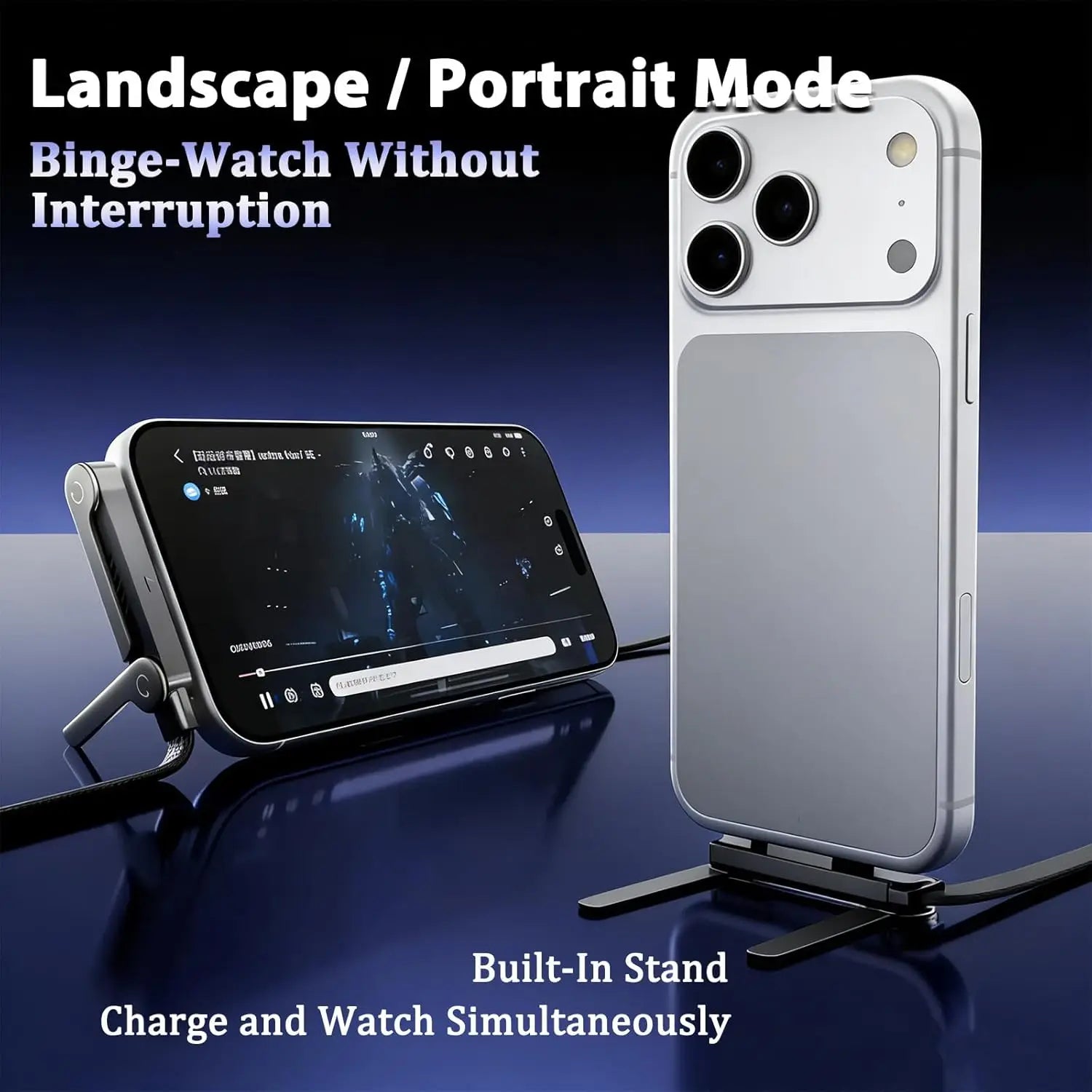 240W Fast Charging Cable with Phone Stand