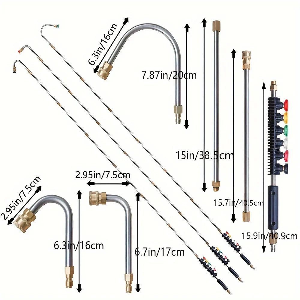 Pressure Washer Extension Wand Set with 6 Spray Nozzles