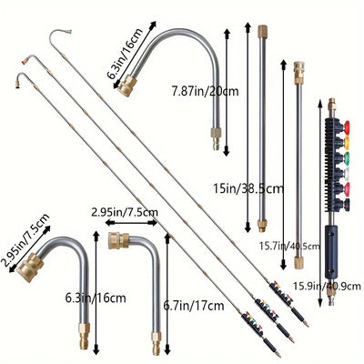 Pressure Washer Extension Wand Set with 6 Spray Nozzles