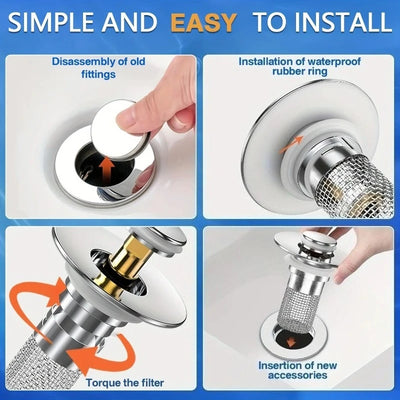 2-Pack Pop-Up Sink Drain Strainers (New)