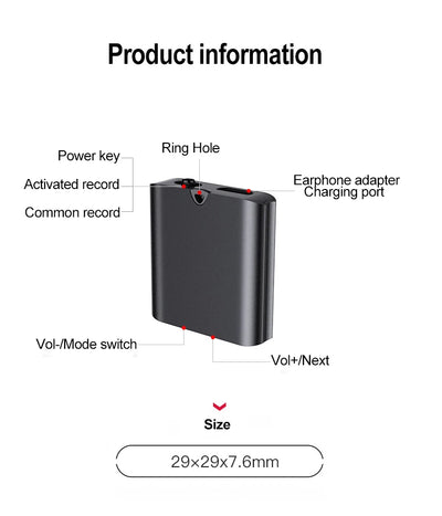 Mini Magnetic Voice Recorder Q63