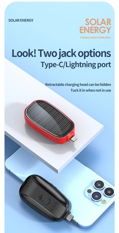 SolarKey Mini Power Bank 1200mAh