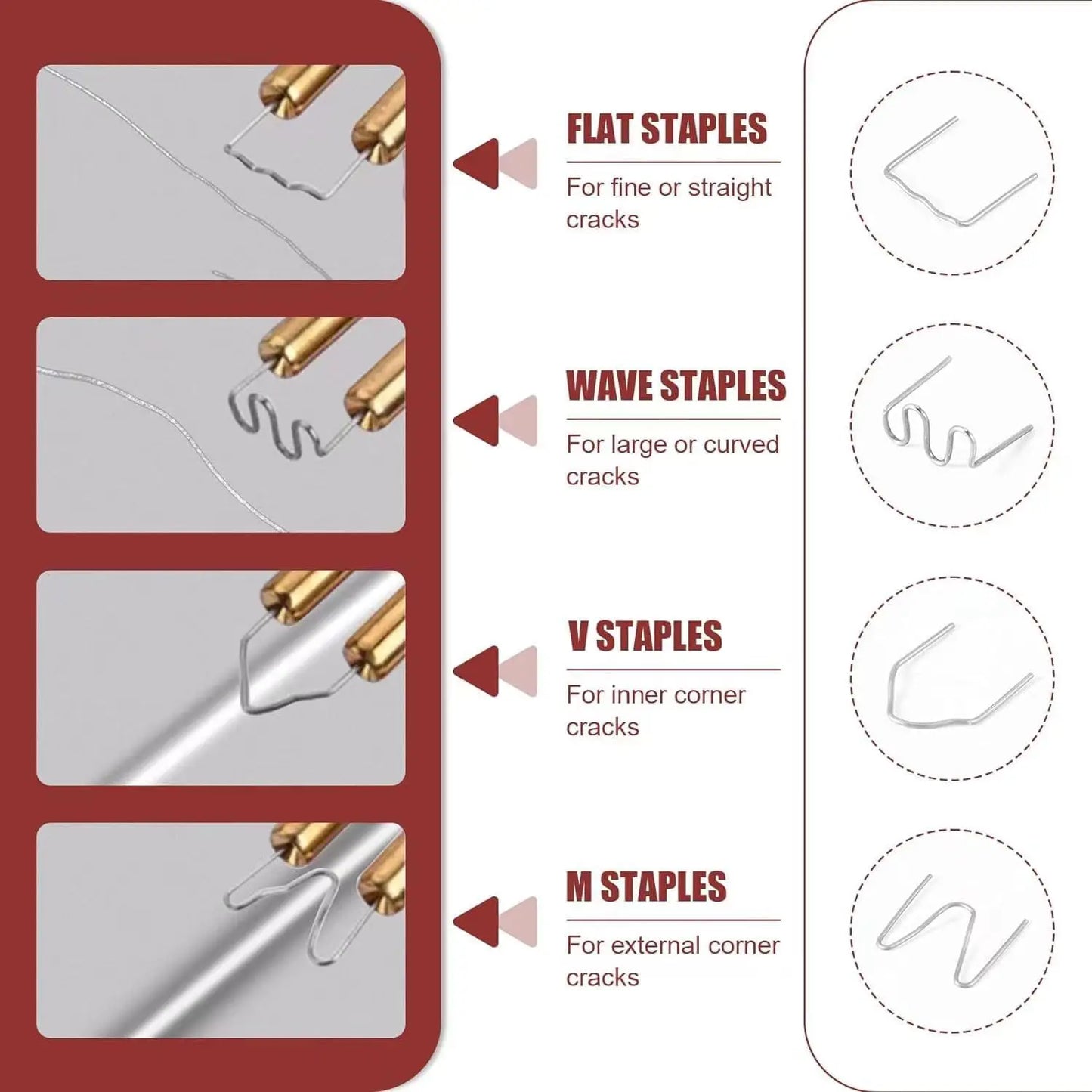 Plastic Welder Hot Stapler Kit (200–800 Staples)